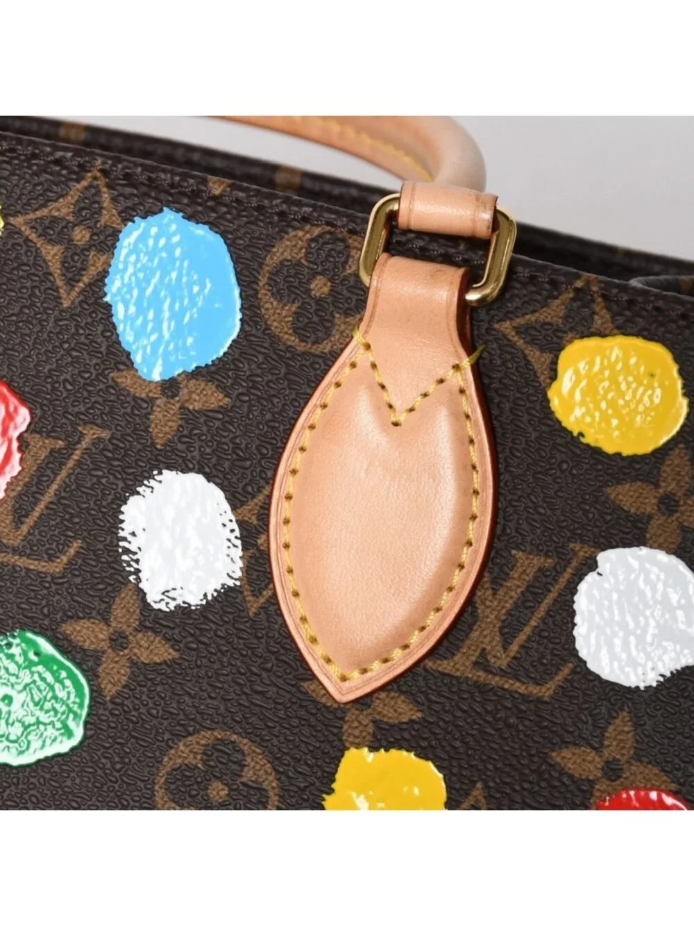 Louis Vuitton 2-Way Shoulder Bag On The Go PM Yayoi Kusama Dot Paint